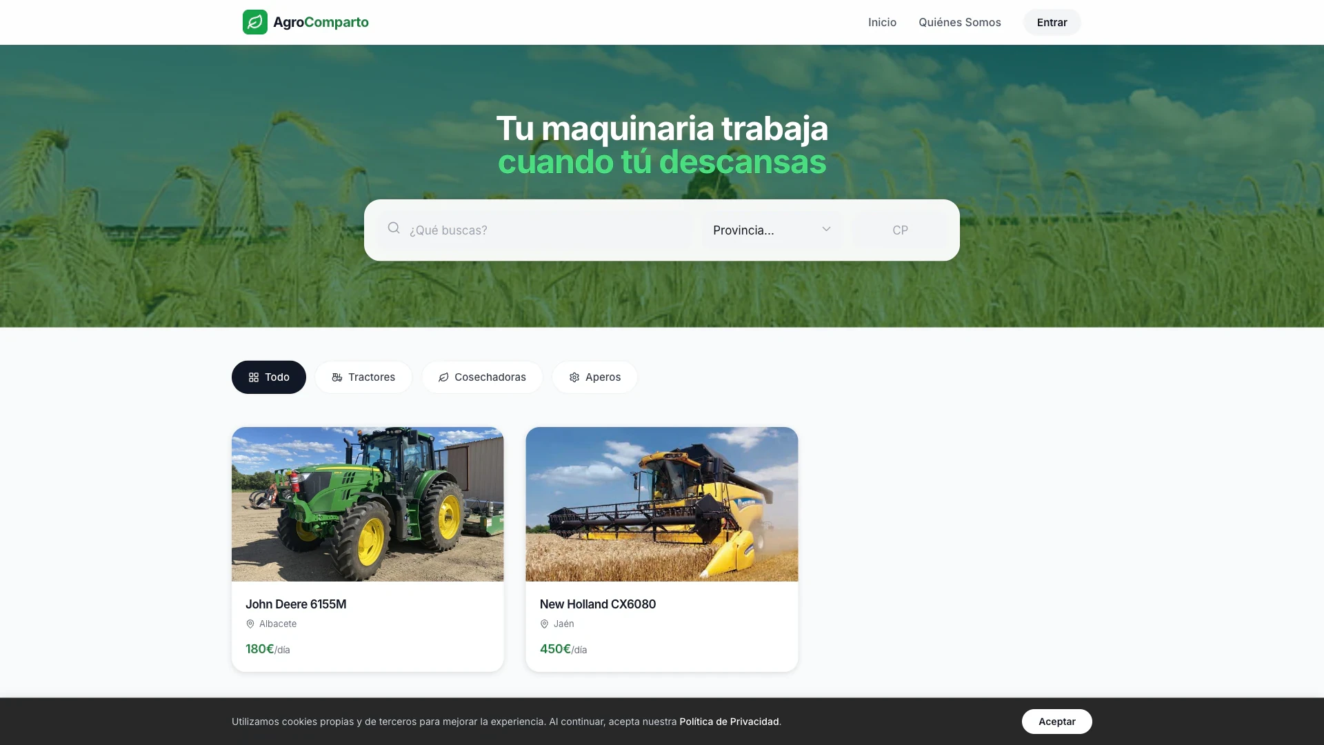AgroComparto Initial concepts